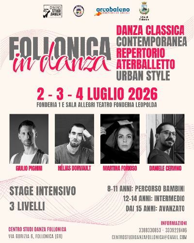 Follonica in Danza 2026: tre giorni di formazione, movimento e creatività